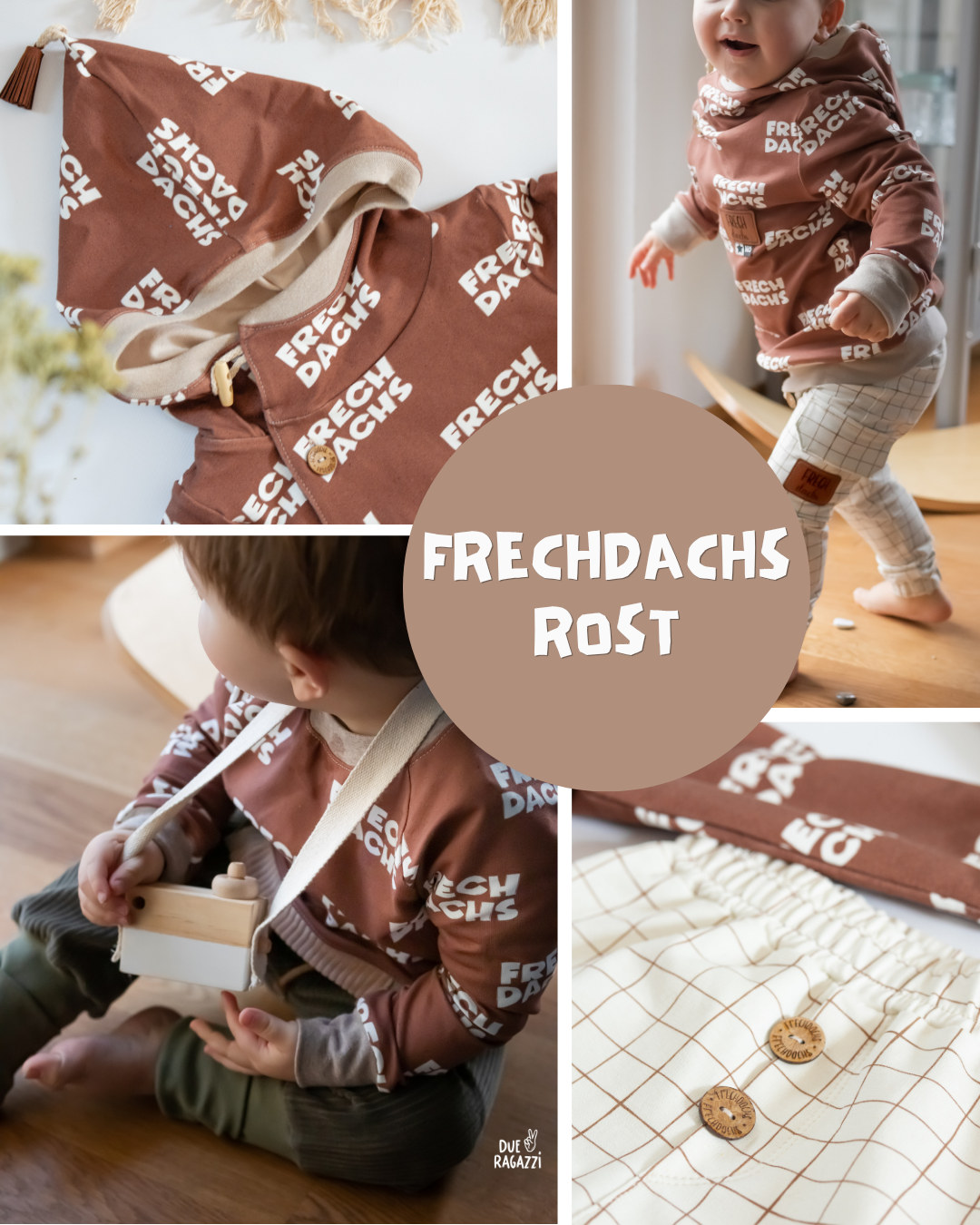 0.5m BIO French Terry Frechdachs rost *VORBESTELLUNG*