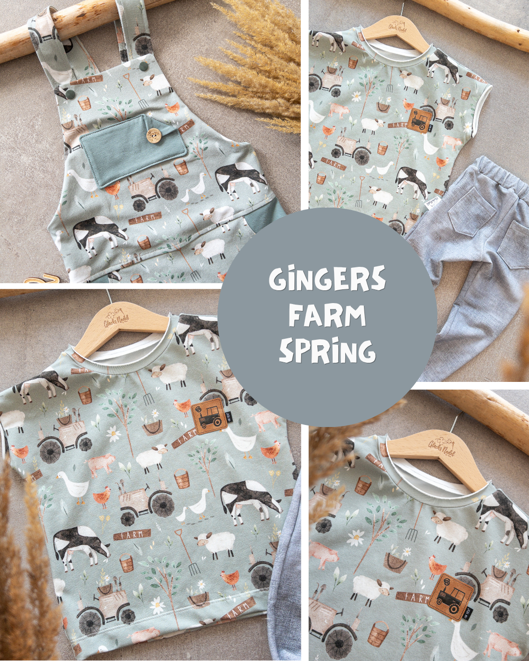 0.5m BIO French Terry Gingers Farm spring *STOFFÜBERSICHT*