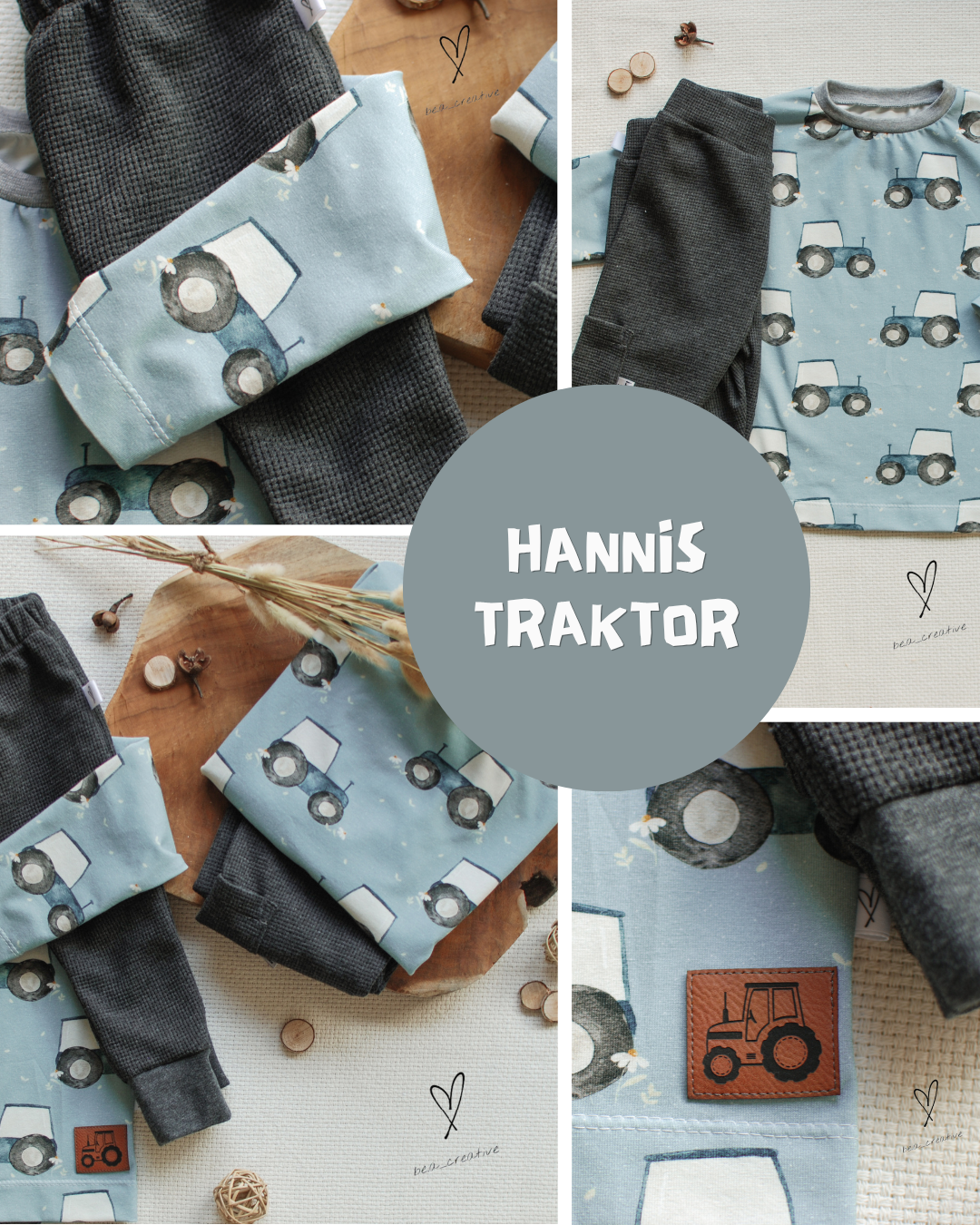 0.5m BIO French Terry Hannis Traktor *STOFFÜBERSICHT*