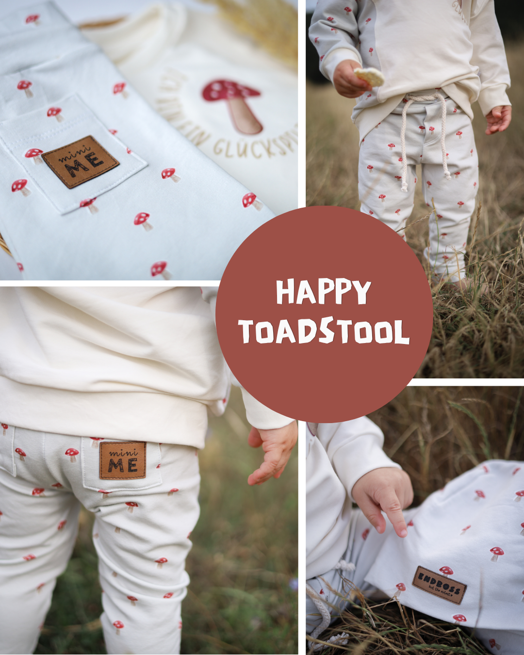 0.5m BIO French Terry Happy Toadstool *VORBESTELLUNG*