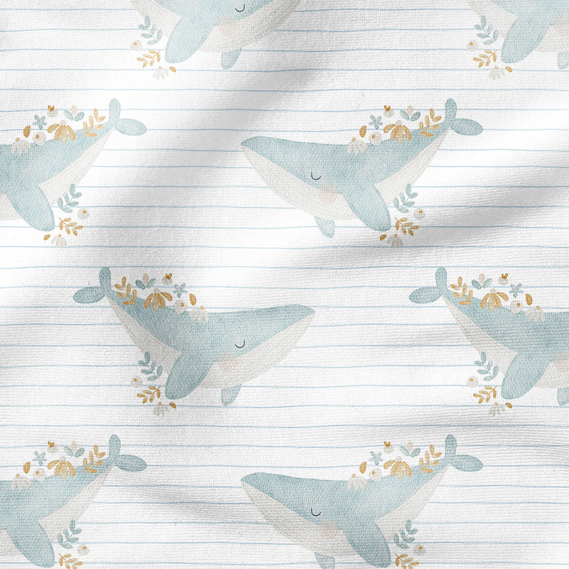 0.5m BIO French Terry Flower-Wal Stripes