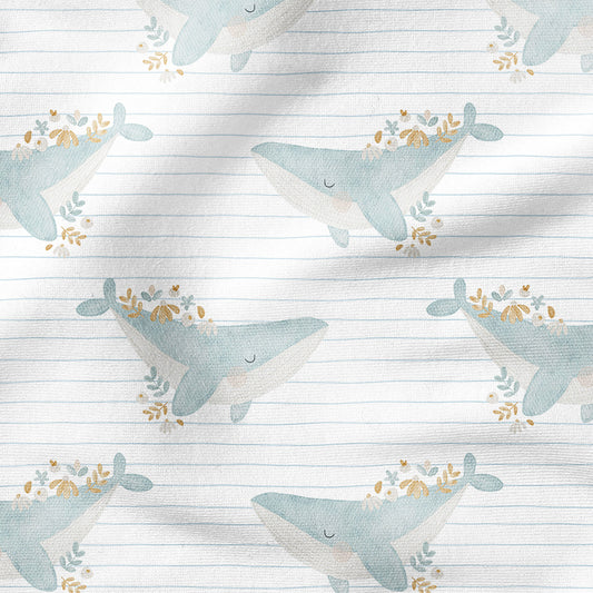 0.5m BIO French Terry Flower-Wal Stripes