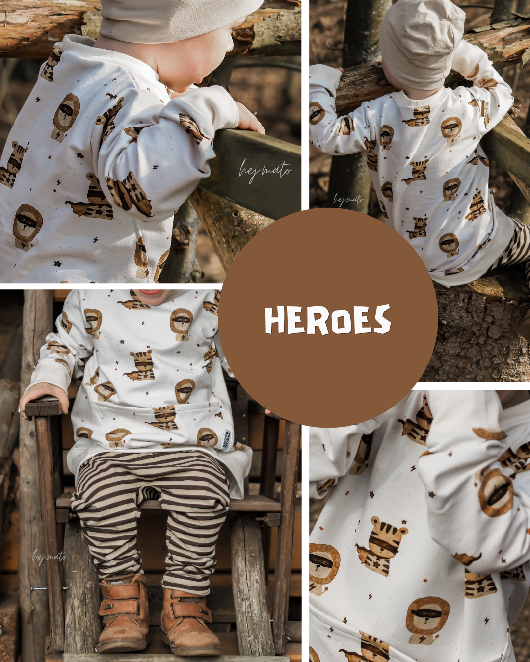 RESTSTÜCK 140cm BIO French Terry Heroes