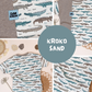0.5m BIO French Terry Kroko sand