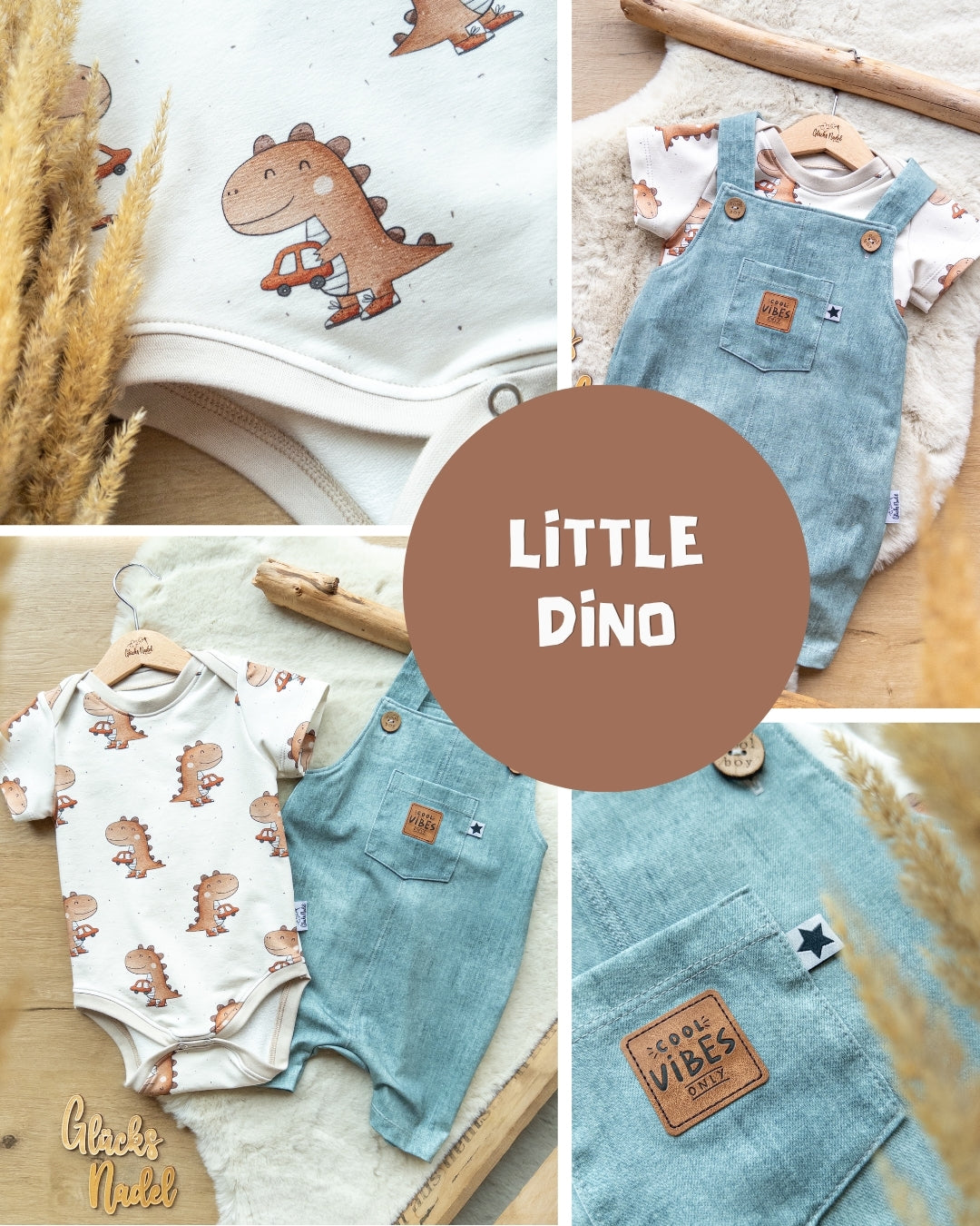 Bügelbild Little Dino | 9x7cm