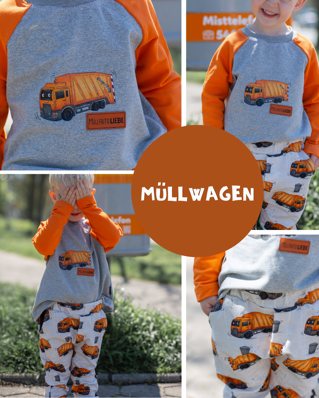 0.5m BIO French Terry Müllwagen *STOFFÜBERSICHT*