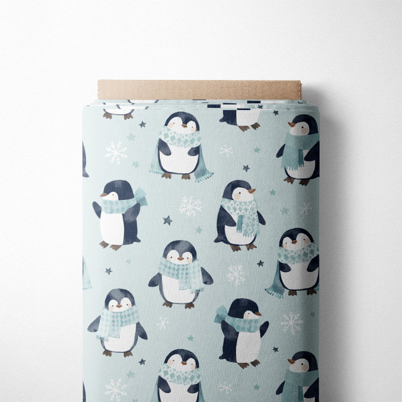 0.5m BIO French Terry Pinguin ice *STOFFÜBERSICHT*