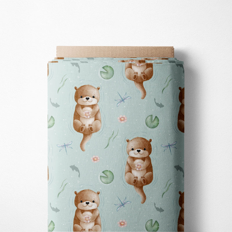 0.5m BIO French Terry Otter aqua
