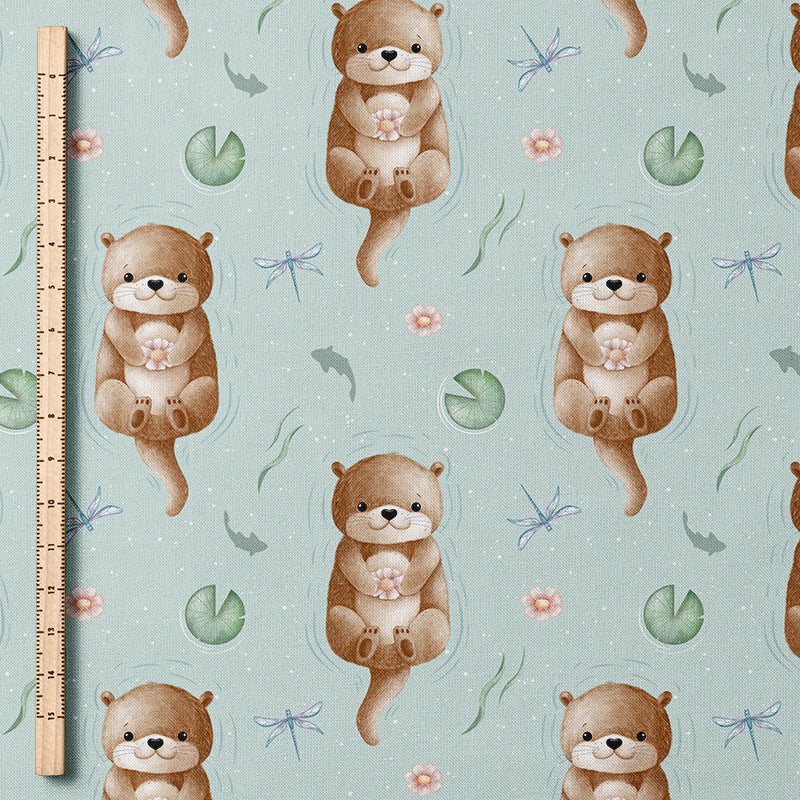 0.5m BIO French Terry Otter aqua