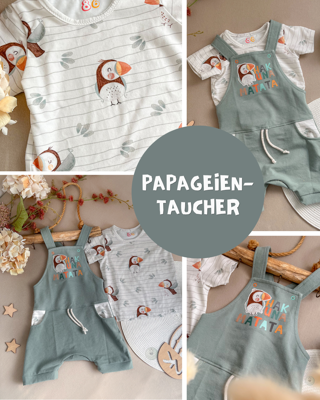0.5m BIO French Terry Papageientaucher *VORBESTELLUNG*