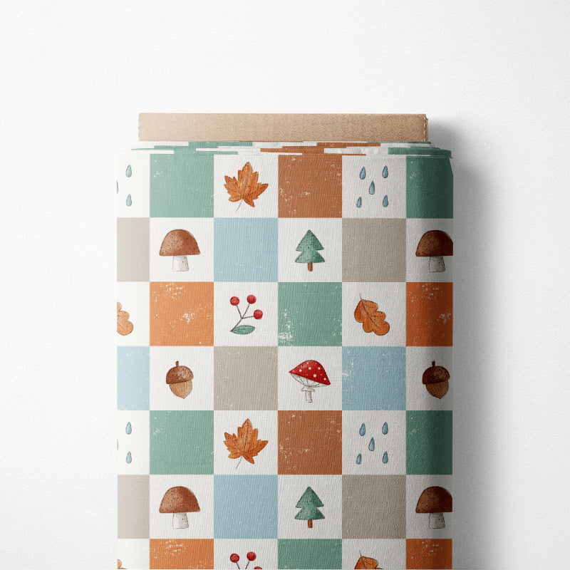 0.5m BIO French Terry Herbstzauber Checkerboard *COMING SOON*