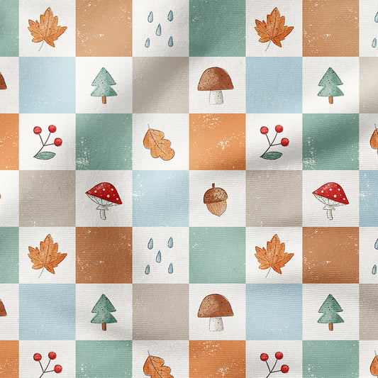 0.5m BIO French Terry Herbstzauber Checkerboard *COMING SOON*