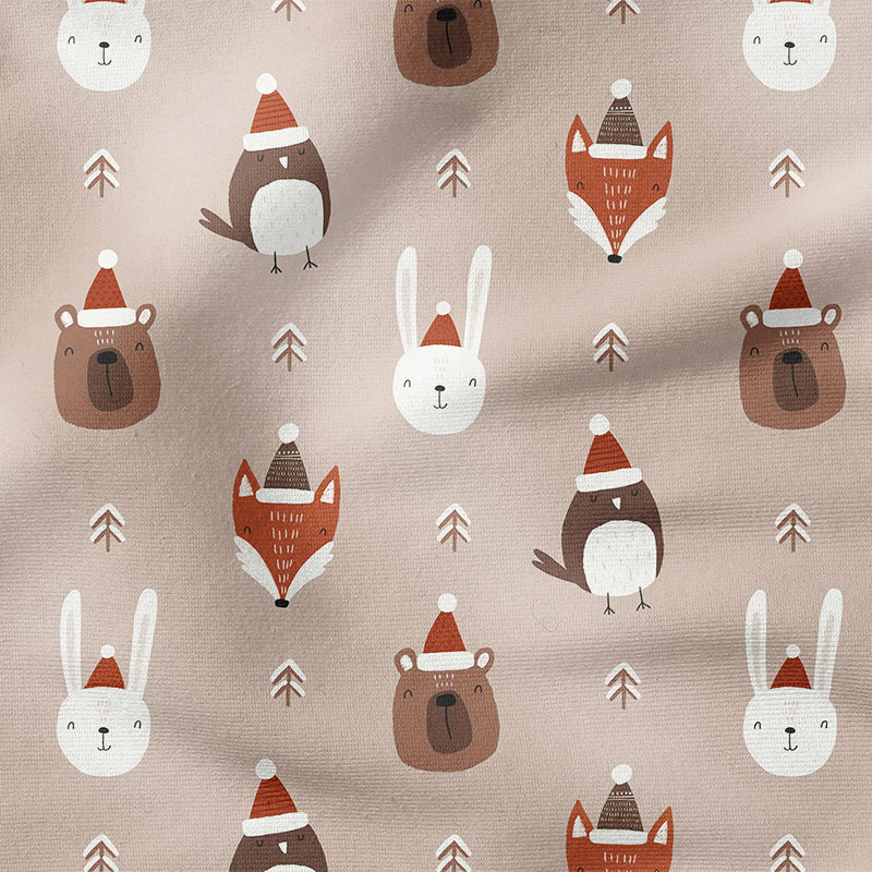 0.5m BIO French Terry Christmas Animals