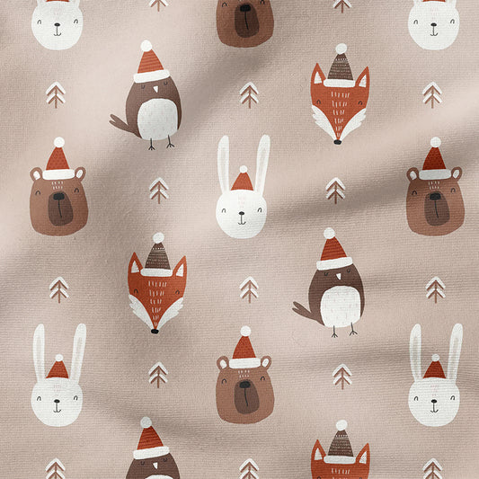 0.5m BIO French Terry Christmas Animals