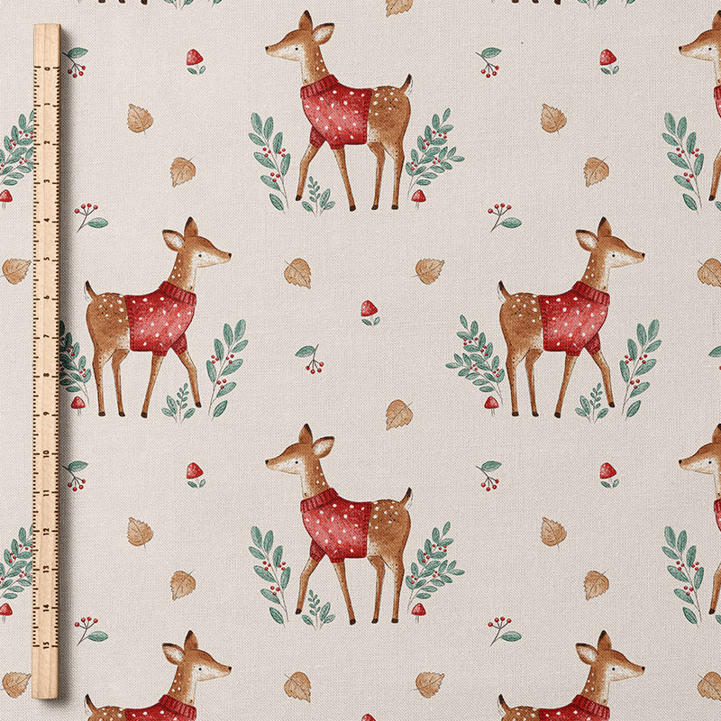 0.5m BIO French Terry Deer Autumn
