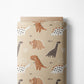 0.5m BIO French Terry Dinosaurs beige *VORBESTELLUNG*