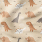 0.5m BIO French Terry Dinosaurs beige *VORBESTELLUNG*