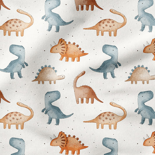0.5m BIO French Terry Dinosaurs bright