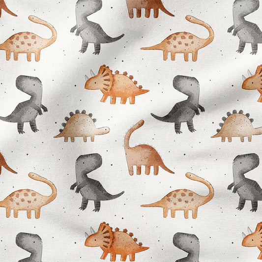 0.5m BIO French Terry Dinosaurs dark