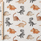 0.5m BIO French Terry Dinosaurs dark