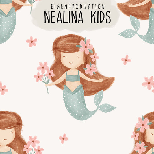 0.5m BIO French Terry Little Mermaid