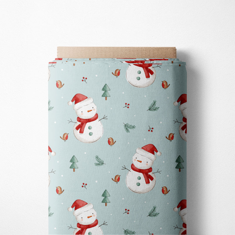 0.5m BIO French Terry Merry Snowman
