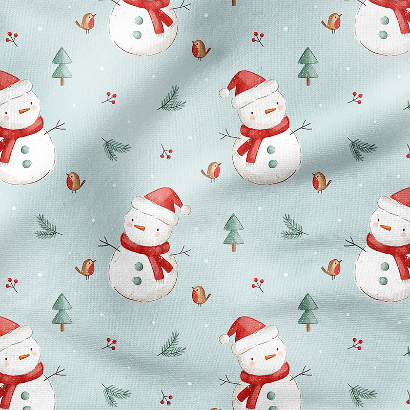 0.5m BIO French Terry Merry Snowman