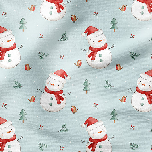 0.5m BIO French Terry Merry Snowman