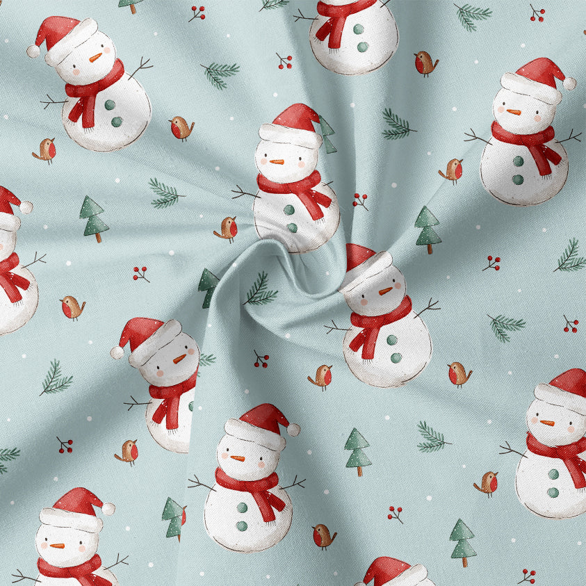 0.5m BIO French Terry Merry Snowman