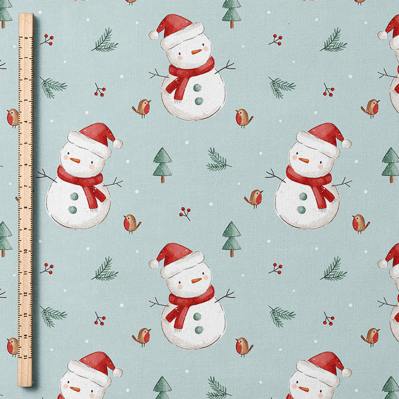0.5m BIO French Terry Merry Snowman