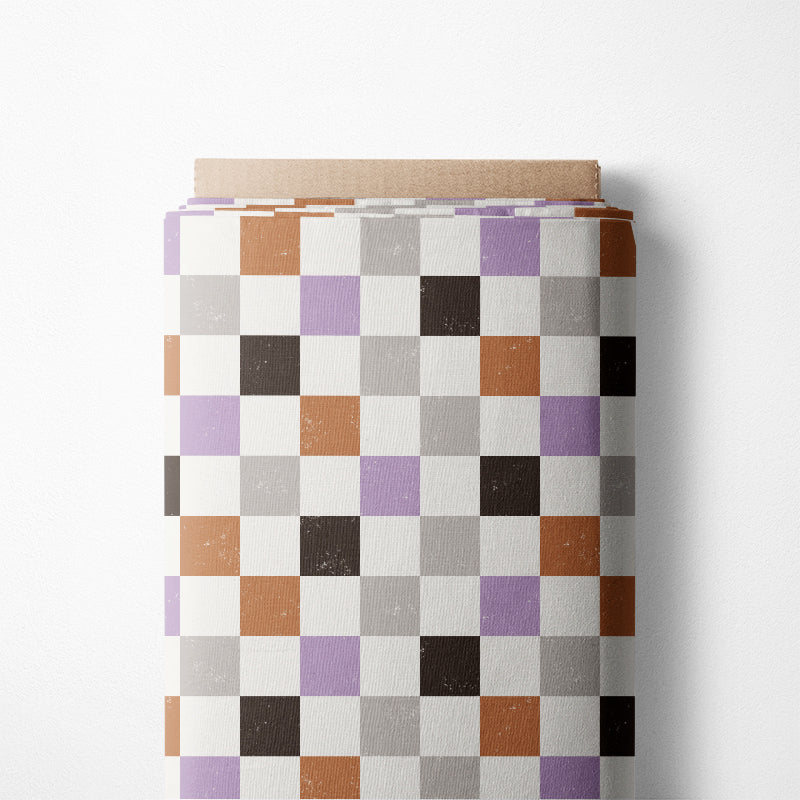 0.5m BIO French Terry Wizard Mouse Checkerboard