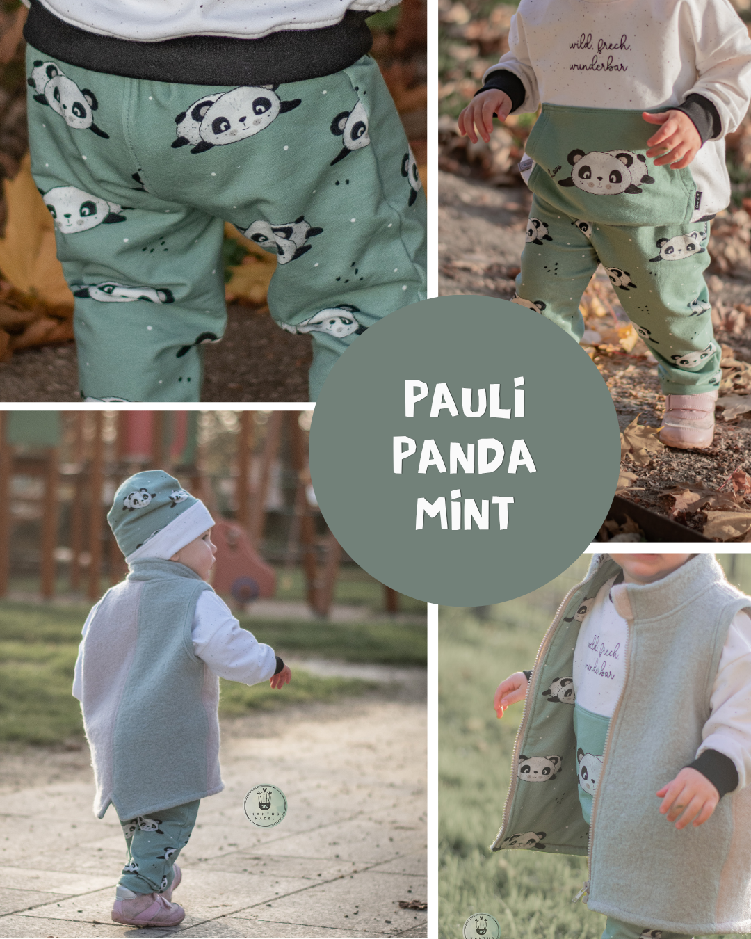 0.5m BIO French Terry Pauli Panda mint
