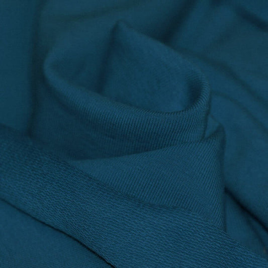 0.5m French Terry petrolblau