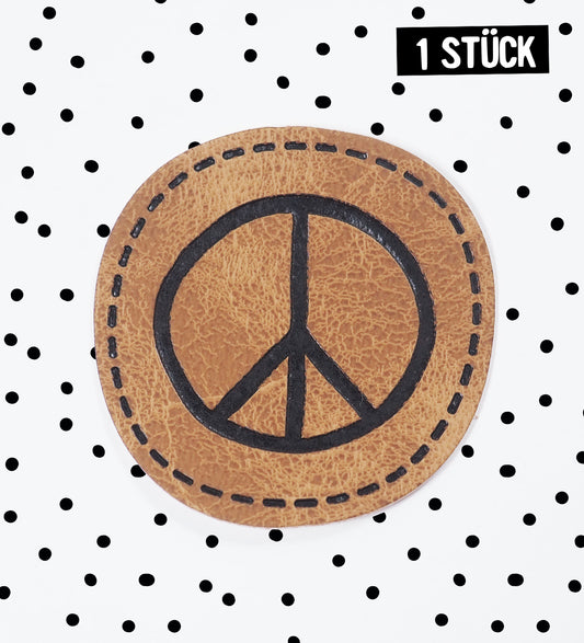 Kunstlederlabel Peace *IRON ON* | 1 Stück