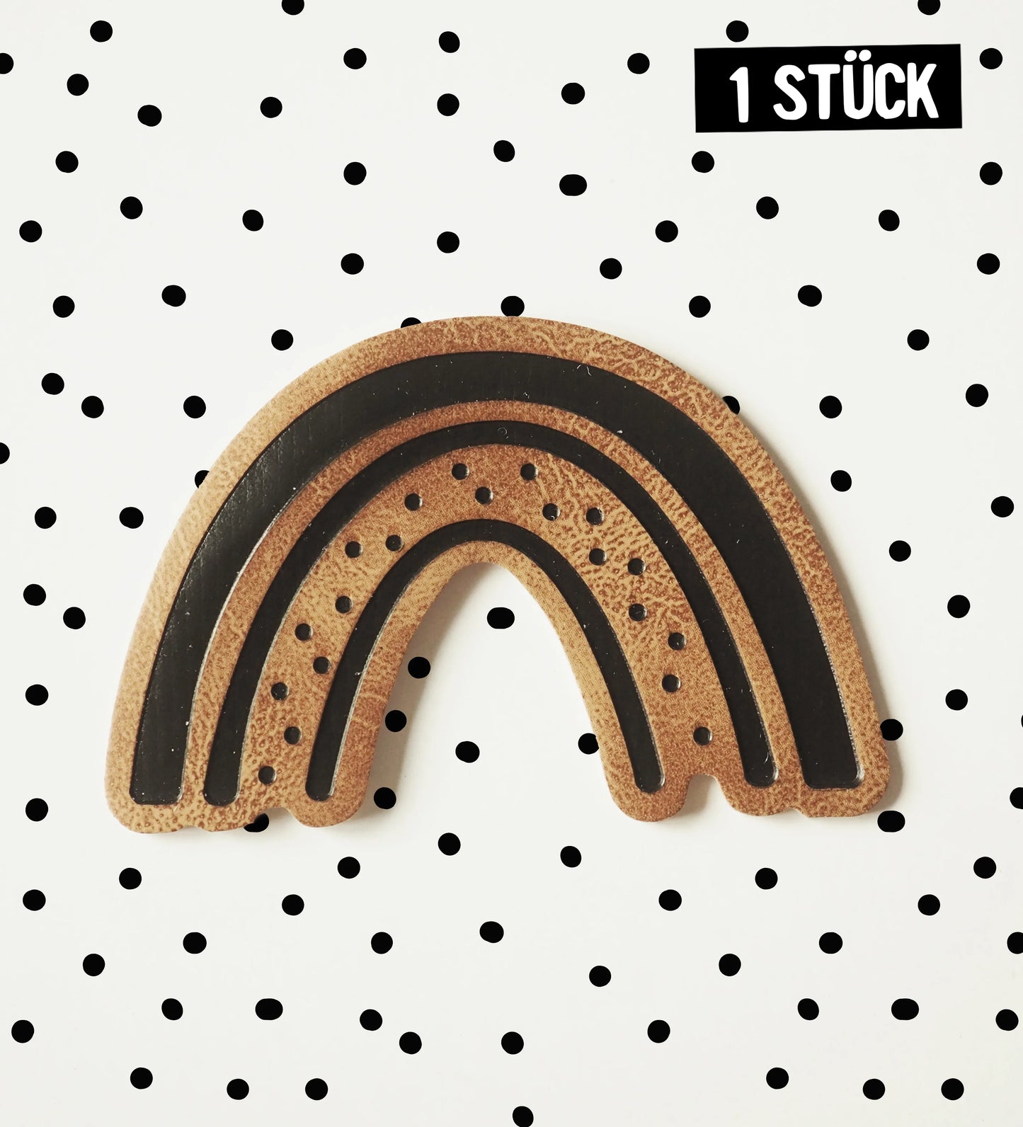 Kunstlederlabel Scandi Regenbogen *IRON ON* | 1 Stück