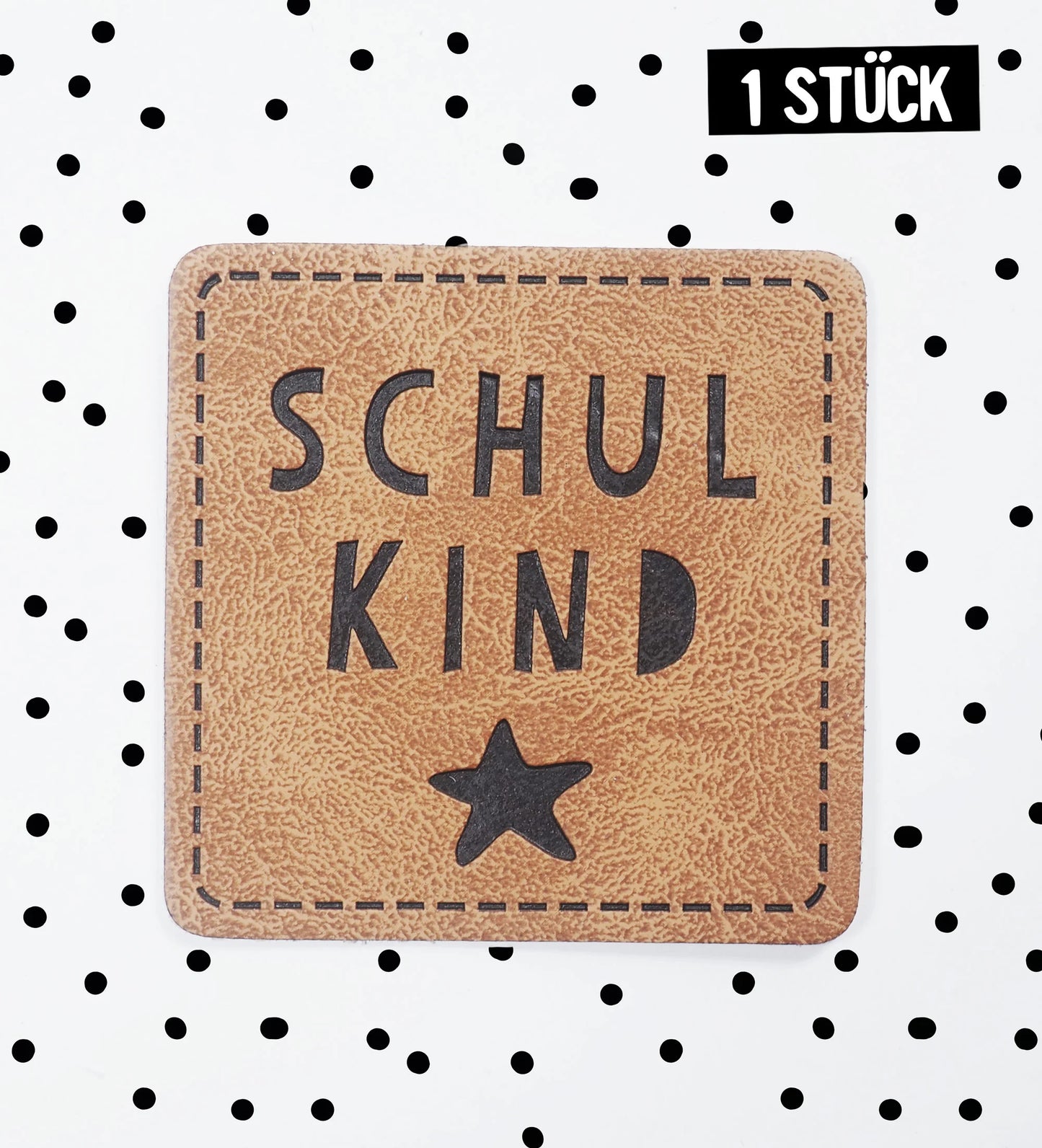 Kunstlederlabel Schulkind ★ *IRON ON* | 1 Stück