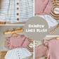0.5m BIO French Terry Rainbow Lines blush *VORBESTELLUNG*