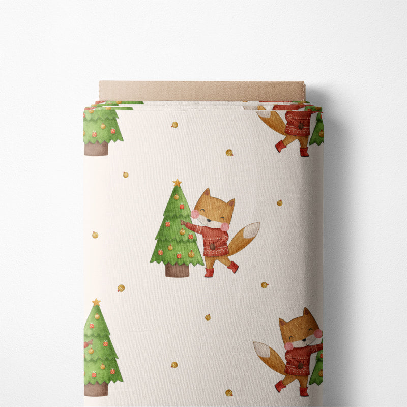 0.5m BIO French Terry Merry Foxmas