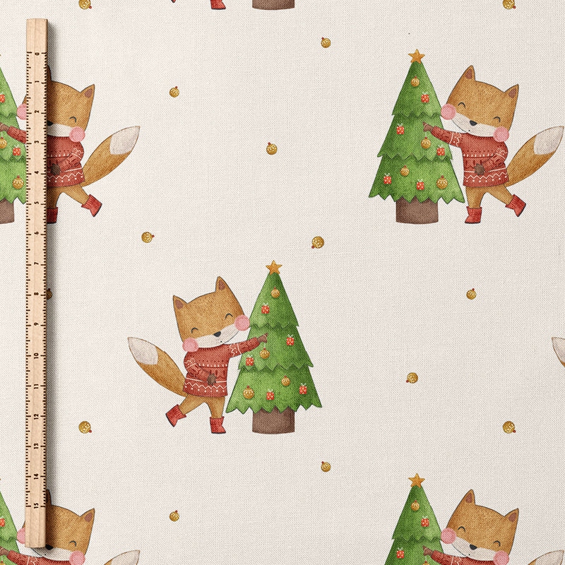 0.5m BIO French Terry Merry Foxmas