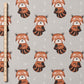 0.5m BIO French Terry Roter Panda cream *VORBESTELLUNG*