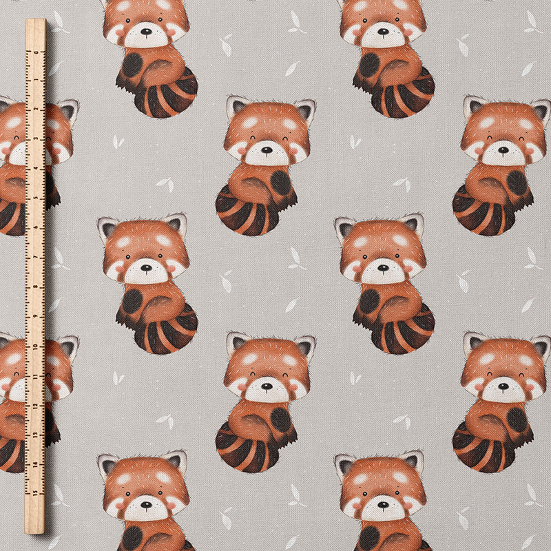 0.5m BIO French Terry Roter Panda cream *VORBESTELLUNG*