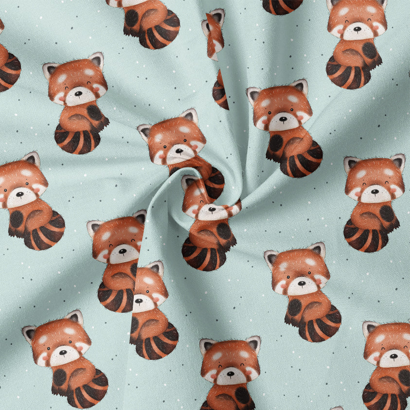 0.5m BIO French Terry Roter Panda mint *VORBESTELLUNG*