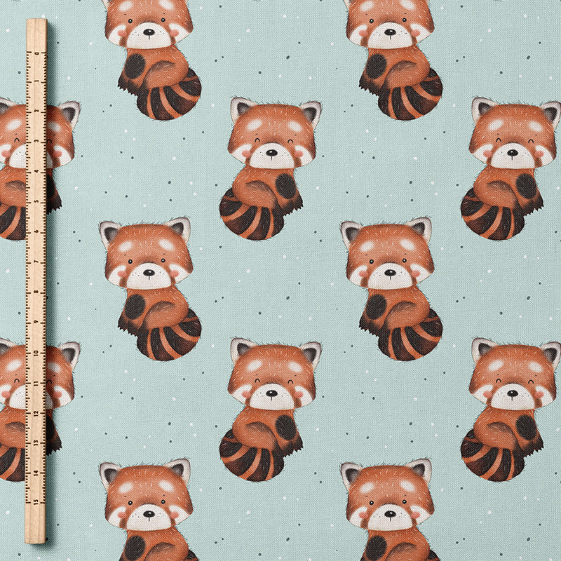 0.5m BIO French Terry Roter Panda mint *VORBESTELLUNG*