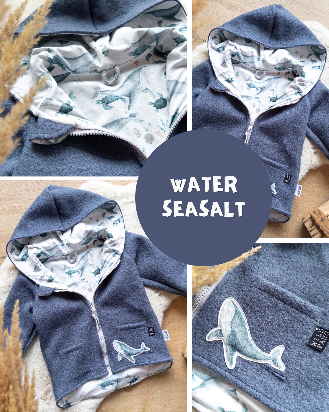 0.5m BIO French Terry Water seasalt