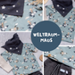 0.5m BIO French Terry Weltraum-Maus *VORBESTELLUNG*