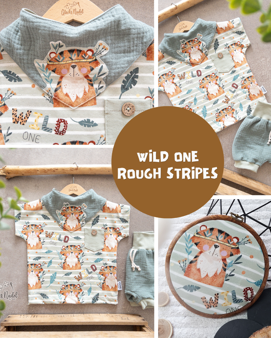 0.5m BIO French Terry Wild One Rough Stripes *VORBESTELLUNG*