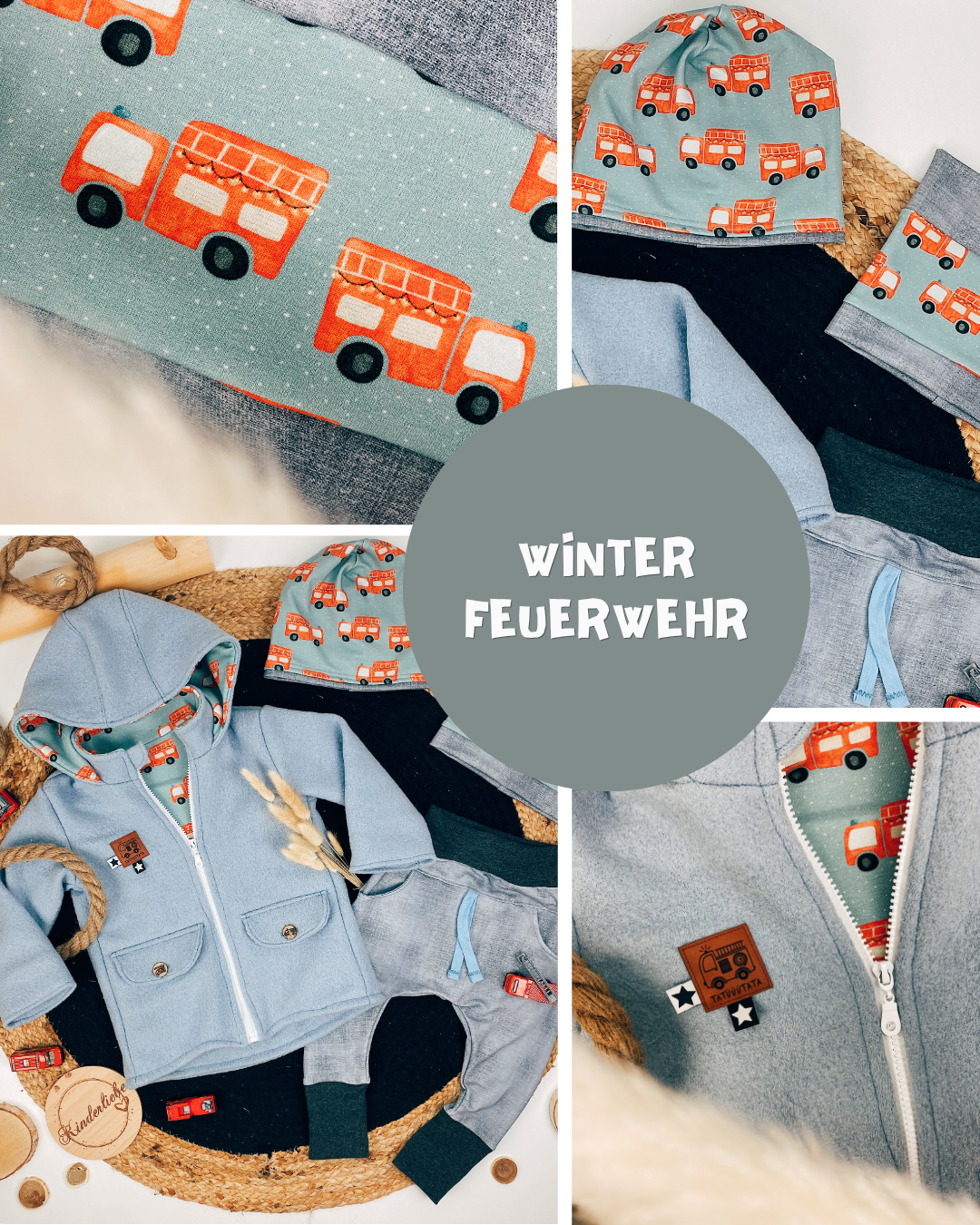 0.5m BIO French Terry Winter Feuerwehr *VORBESTELLUNG*