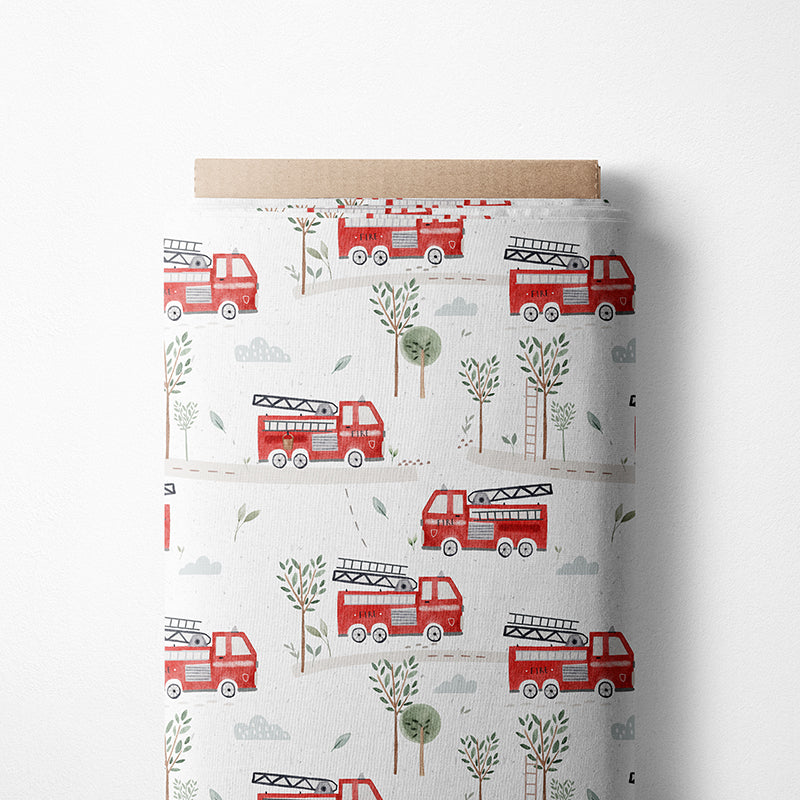 0.5m BIO French Terry Fire Truck white *VORBESTELLUNG*