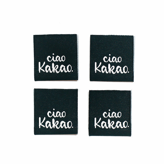 Weblabel Ciao Kakao schwarz-weiß | 4er Pack
