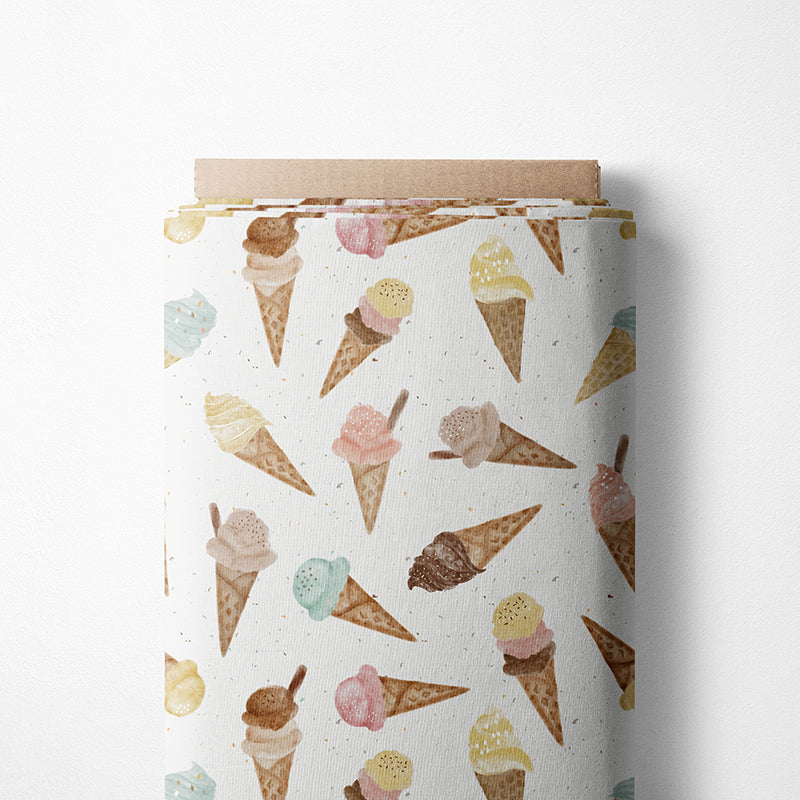 0.5m BIO French Terry Parlour Icecream ecru